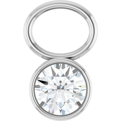 1/6 CT Natural Diamond Hoop Dangle, 6.17 mm x 10.04 mm