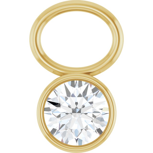 1/6 CT Natural Diamond Hoop Dangle, 6.17 mm x 10.04 mm
