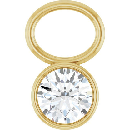 1/6 CT Natural Diamond Hoop Dangle, 6.17 mm x 10.04 mm
