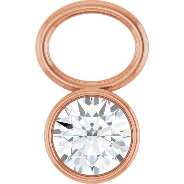 1/6 CT Lab-Grown Diamond Hoop Dangle, 6.17 mm x 10.04 mm