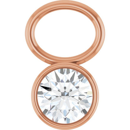 1/6 CT Lab-Grown Diamond Hoop Dangle, 6.17 mm x 10.04 mm