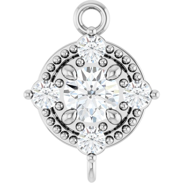 1/6 CTW Natural Diamond Link, 7.39 mm x 9.85