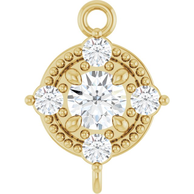 1/6 CTW Lab-Grown Diamond Link, 7.39 mm x 9.85