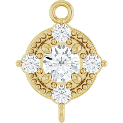 1/6 CTW Natural Diamond Link, 7.39 mm x 9.85