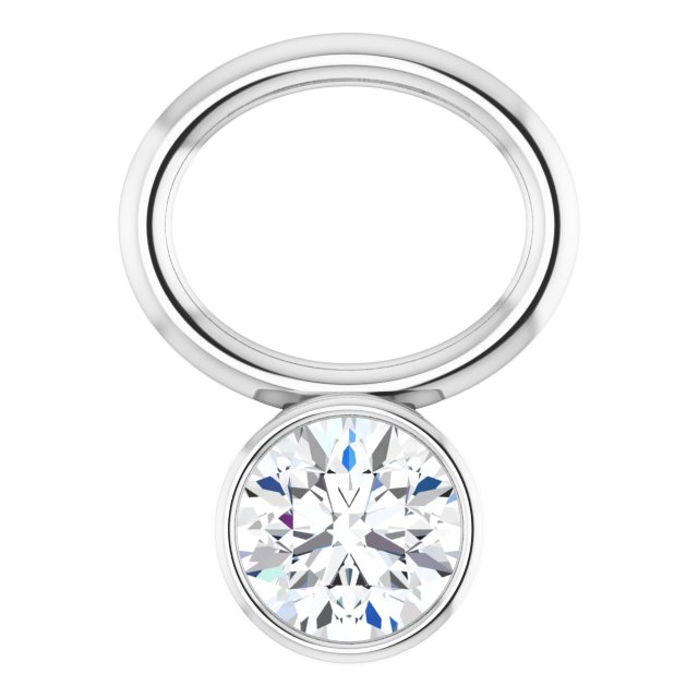 .06 CT Natural Diamond Hoop Dangle