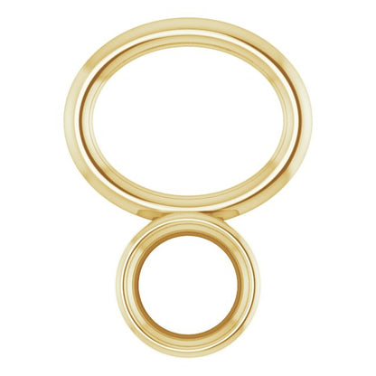Lab-Grown Blue Sapphire Hoop Dangle, 6.17 mm x 8.51 mm