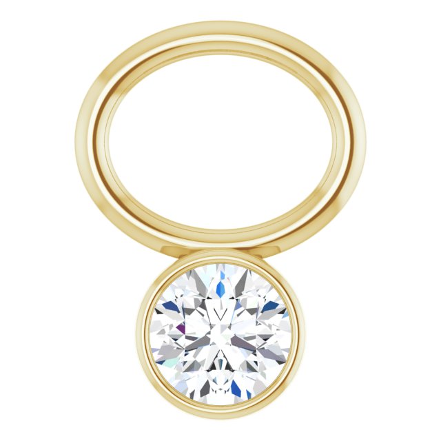 .06 CT Natural Diamond Hoop Dangle