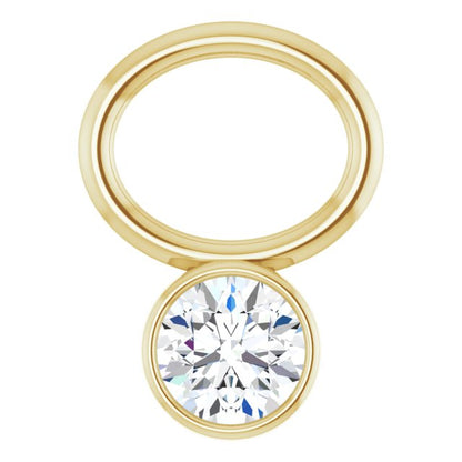 .06 CT Natural Diamond Hoop Dangle