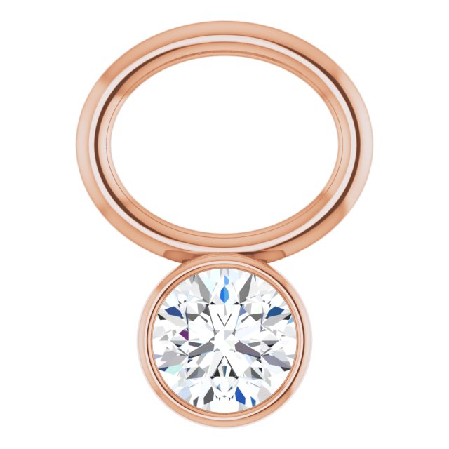 .06 CT Natural Diamond Hoop Dangle