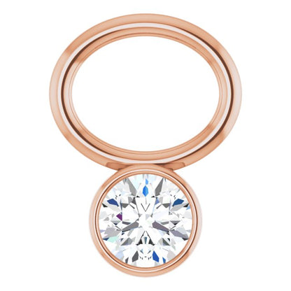 .06 CT Natural Diamond Hoop Dangle