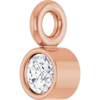 .025 CT Natural Diamond Dangle, 2.31 mm x 4.39 mm