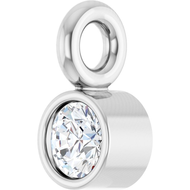 .025 CT Natural Diamond Dangle, 2.31 mm x 4.39 mm