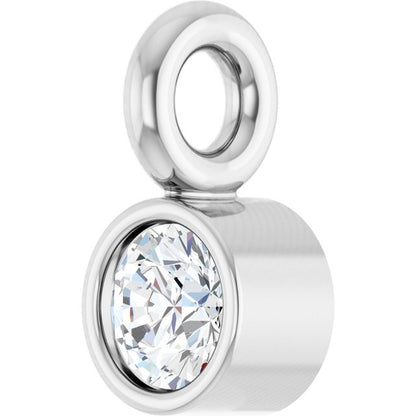 .025 CT Natural Diamond Dangle, 2.31 mm x 4.39 mm
