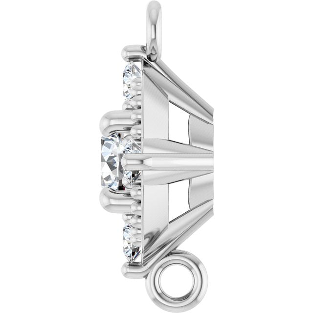 1/6 CTW Natural Diamond Link, 7.39 mm x 9.85