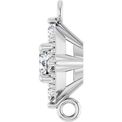 1/6 CTW Natural Diamond Link, 7.39 mm x 9.85
