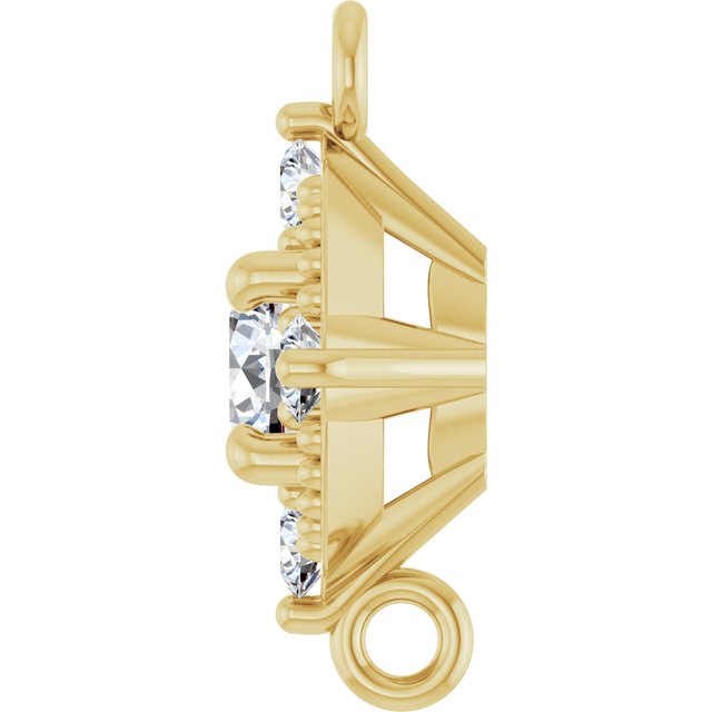 1/6 CTW Natural Diamond Link, 7.39 mm x 9.85