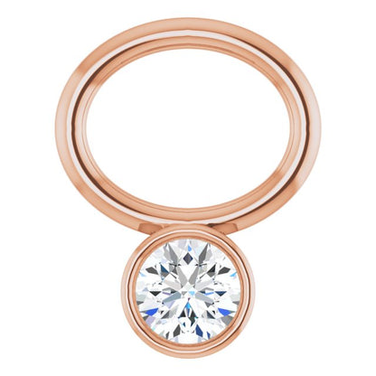 .06 CT Lab-Grown Diamond Hoop Dangle