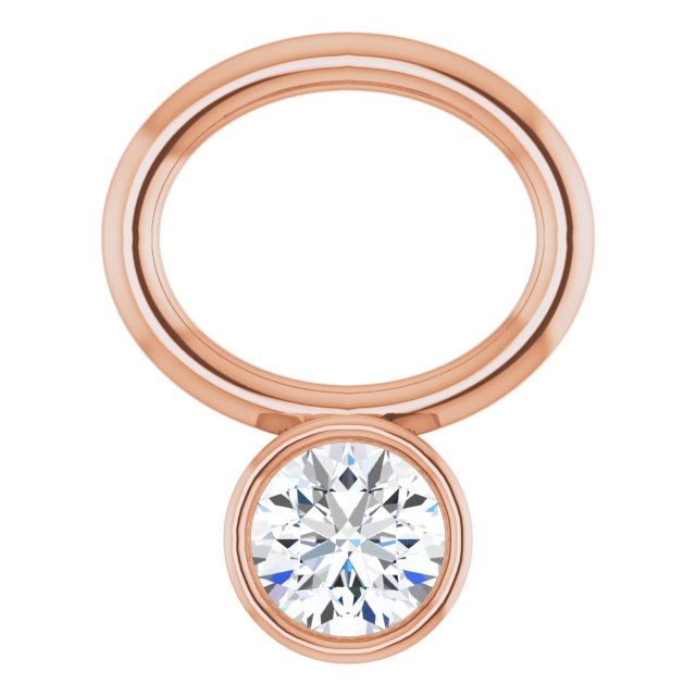 .03 CT Natural Diamond Hoop Dangle, 6.17 mm x 8.51 mm