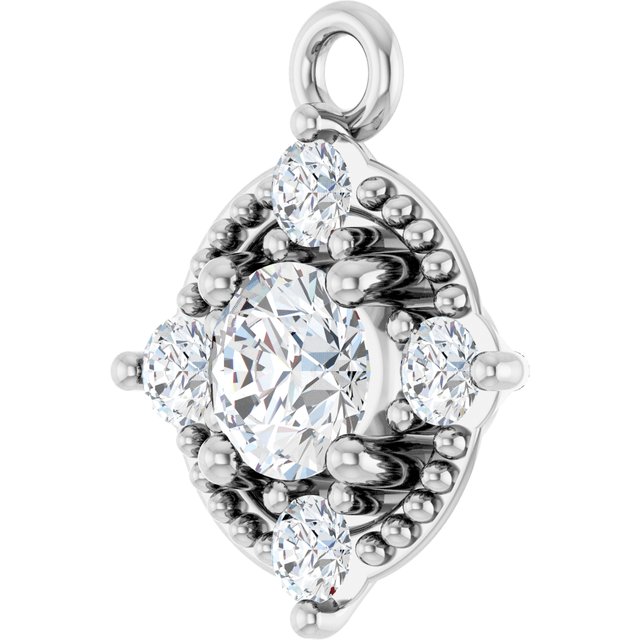 1/6 CTW Lab-Grown Diamond Dangle, 7.39 mm x 8.79 mm
