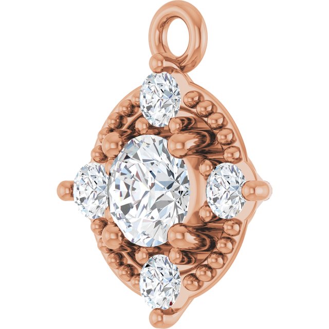 1/6 CTW Lab-Grown Diamond Dangle, 7.39 mm x 8.79 mm