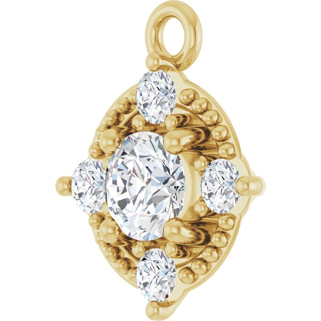 1/6 CTW Lab-Grown Diamond Dangle, 7.39 mm x 8.79 mm