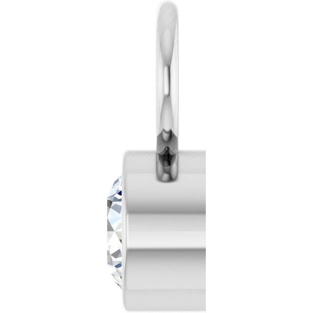 1/6 CT Lab-Grown Diamond Hoop Dangle, 6.17 mm x 10.04 mm
