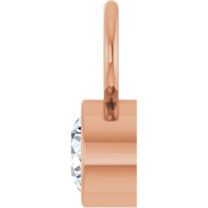 1/6 CT Lab-Grown Diamond Hoop Dangle, 6.17 mm x 10.04 mm