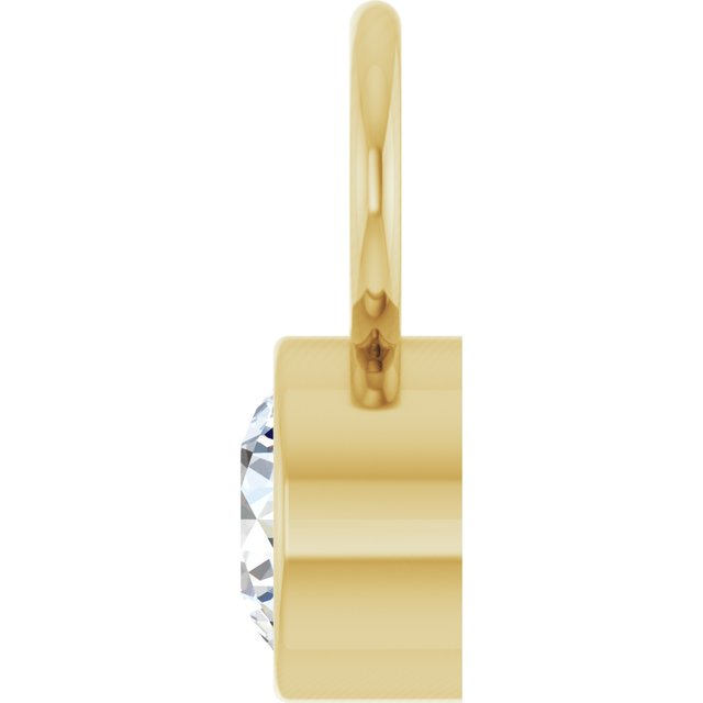 1/6 CT Natural Diamond Hoop Dangle, 6.17 mm x 10.04 mm