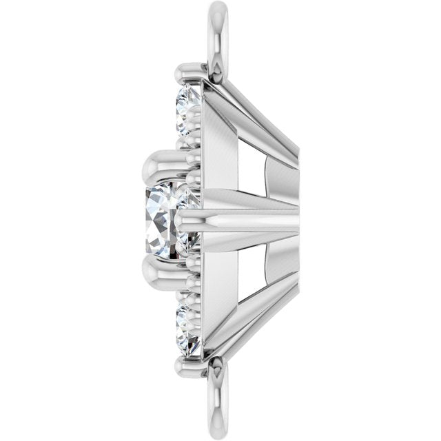 1/6 CTW Natural Diamond Link, 7.39 mm x 10.19