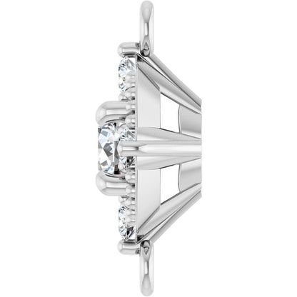 1/6 CTW Natural Diamond Link, 7.39 mm x 10.19