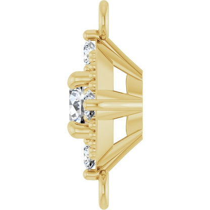 1/6 CTW Natural Diamond Link, 7.39 mm x 10.19
