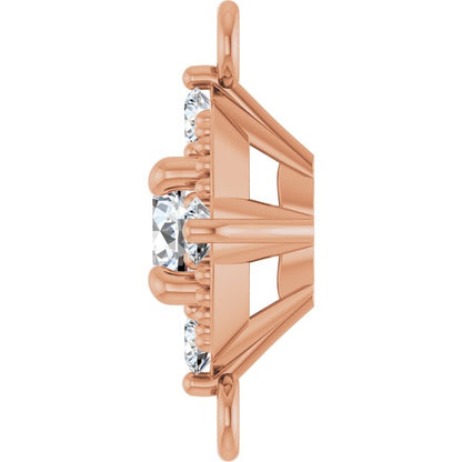 1/6 CTW Natural Diamond Link, 7.39 mm x 10.19