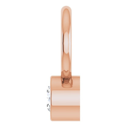 .06 CT Lab-Grown Diamond Hoop Dangle