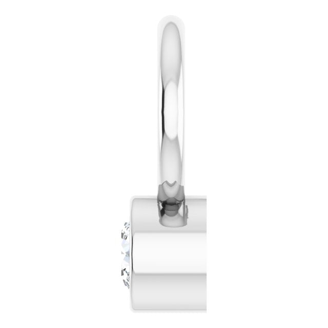.03 CT Lab-Grown Diamond Bezel-Set Hoop Dangle
