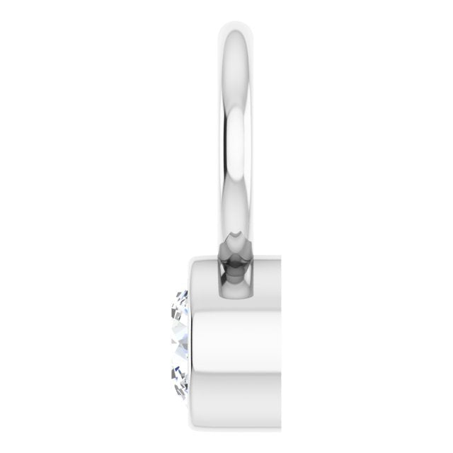 .06 CT Natural Diamond Hoop Dangle
