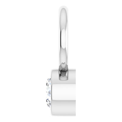 .06 CT Natural Diamond Hoop Dangle