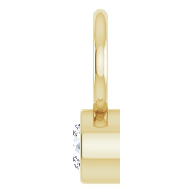 .06 CT Natural Diamond Hoop Dangle