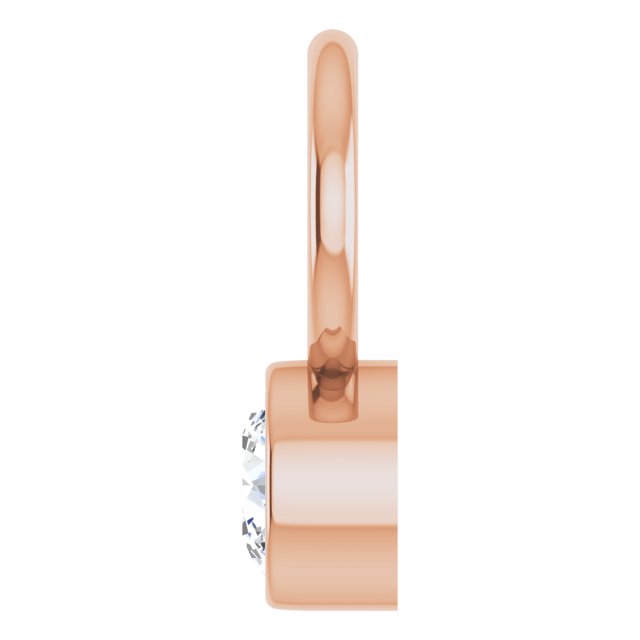 .06 CT Natural Diamond Hoop Dangle