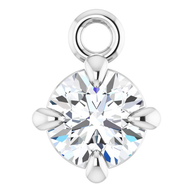1/10 CT Lab-Grown Diamond Dangle, 4.15 mm x 5.71 mm