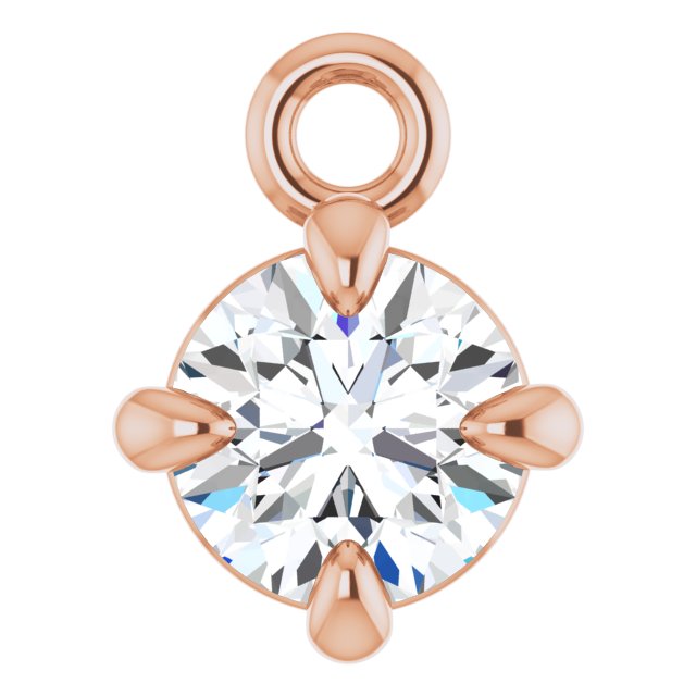1/10 CT Lab-Grown Diamond Dangle, 4.15 mm x 5.71 mm
