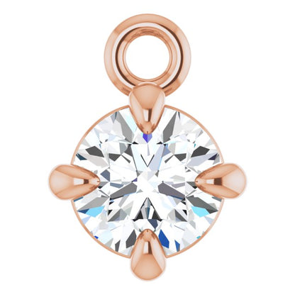 1/10 CT Lab-Grown Diamond Dangle, 4.15 mm x 5.71 mm