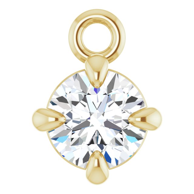 1/10 CT Lab-Grown Diamond Dangle, 4.15 mm x 5.71 mm