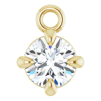 1/10 CT Lab-Grown Diamond Dangle, 4.15 mm x 5.71 mm