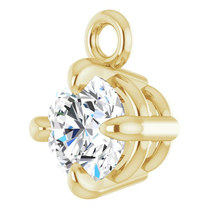 1/10 CT Lab-Grown Diamond Dangle, 4.15 mm x 5.71 mm