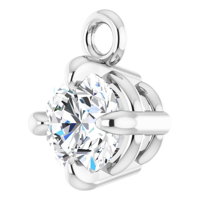 1/10 CT Lab-Grown Diamond Dangle, 4.15 mm x 5.71 mm