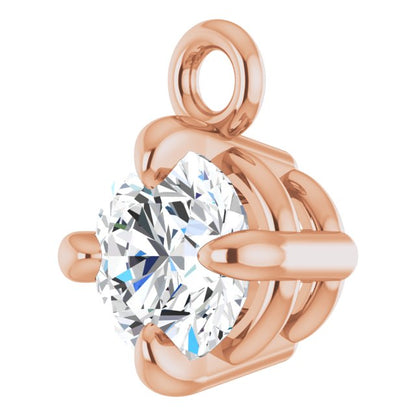 1/10 CTW Natural Diamond Dangle, 4.15 mm x 5.71 mm