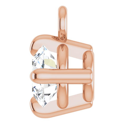 1/10 CT Lab-Grown Diamond Dangle, 4.15 mm x 5.71 mm