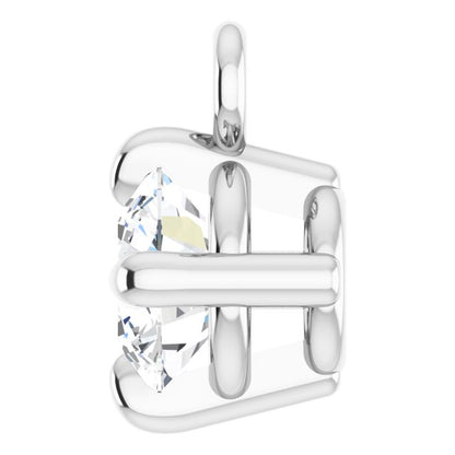 1/10 CT Lab-Grown Diamond Dangle, 4.15 mm x 5.71 mm