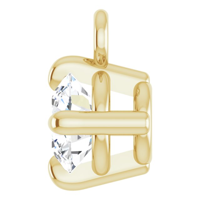 1/10 CT Lab-Grown Diamond Dangle, 4.15 mm x 5.71 mm