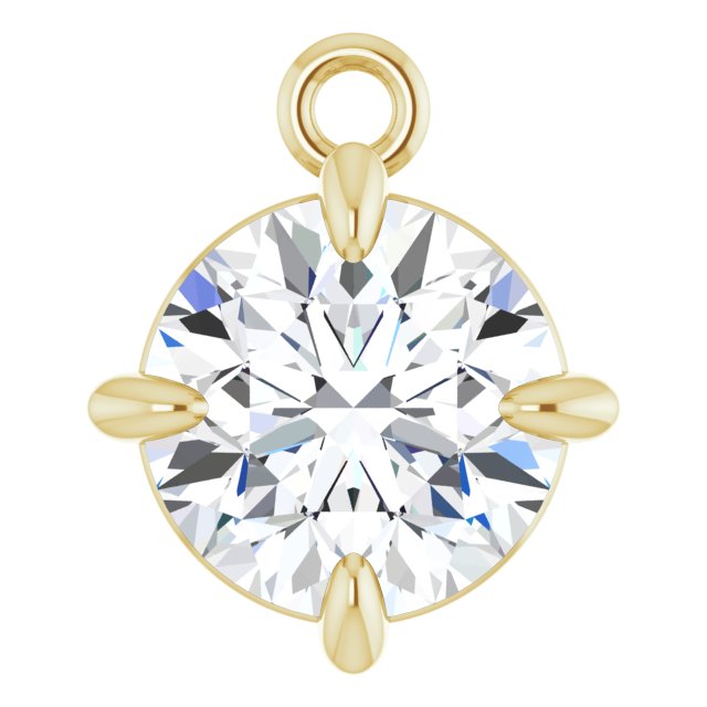 1/10 CTW Natural Diamond Dangle, 4.15 mm x 5.71 mm